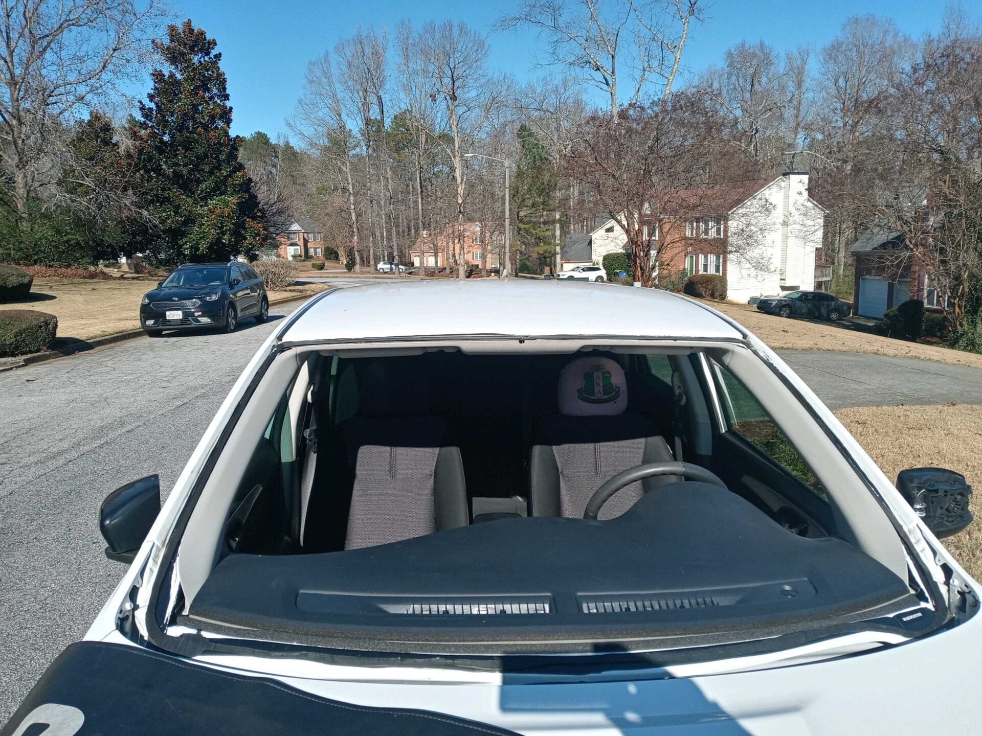 2019 Nissan Sentra windshield removed in Johns Creek GA